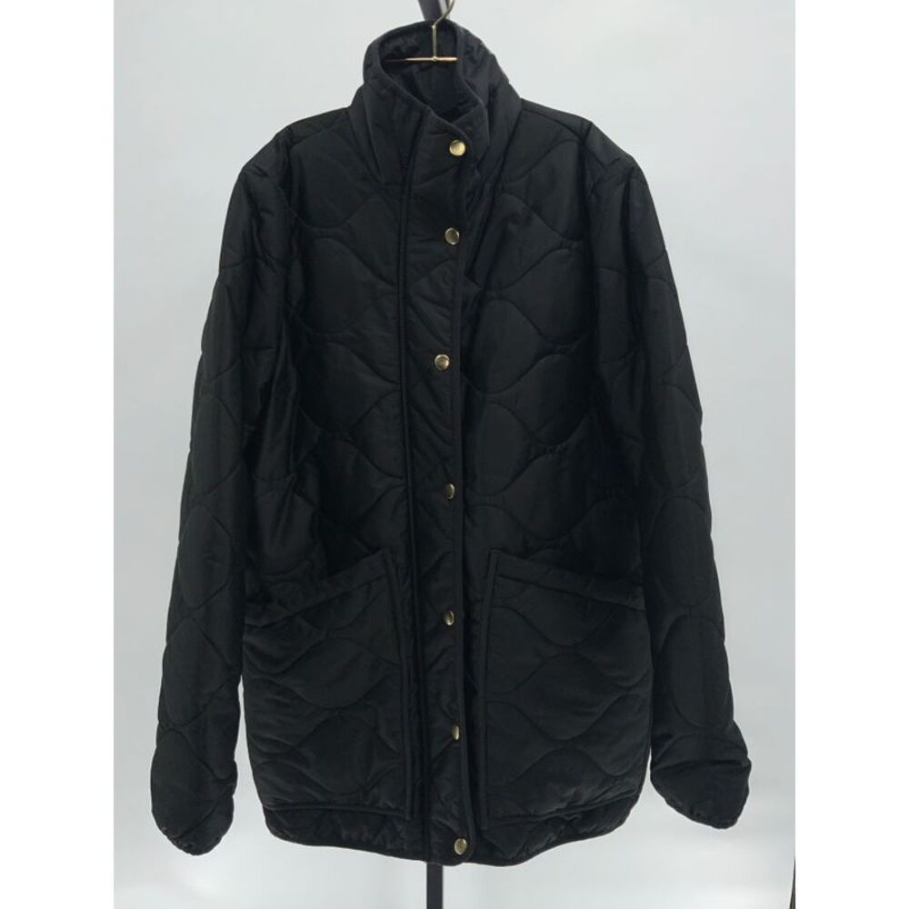 Quince Women's Featherless Quilted Long Puffer Jacket Black XS